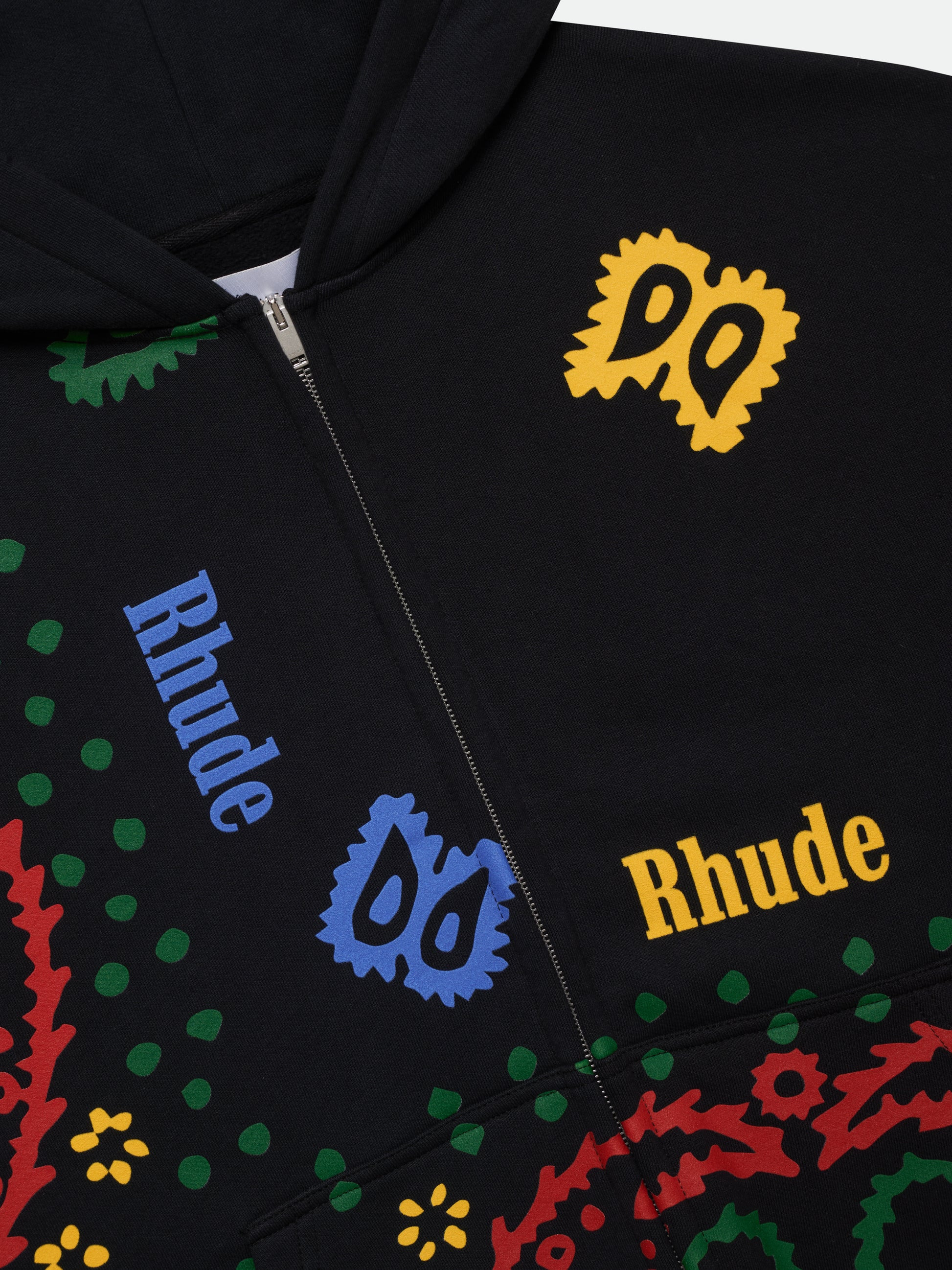 RHUDE BANDANA PRINT FULL-ZIP HOODIE - 3