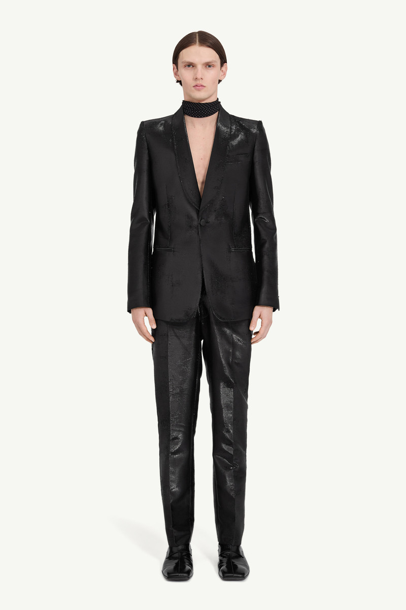 MM6 Maison Margiela Distressed jacquard trousers outlook
