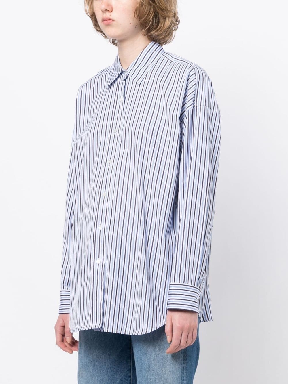 oversize striped cotton shirt - 3