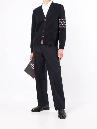 Thom Browne 4-Bar stripe cardigan outlook