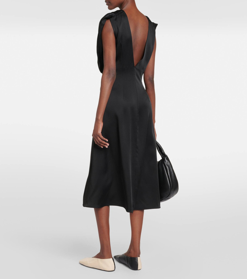 Draped satin midi dress 3