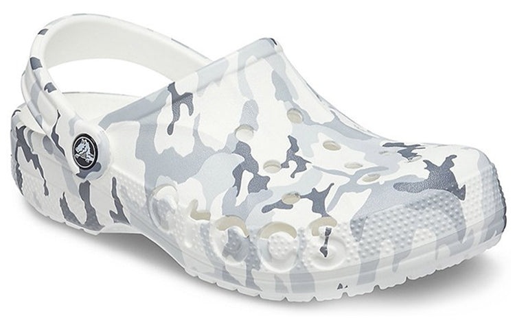 Crocs Unisex Bayaband Sandals - White Camo 'Gray White' 206230-1D3 - 4