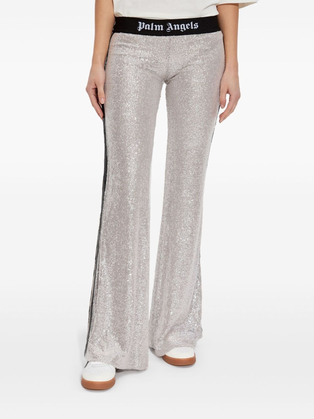 sequin-embellished trousers - 3