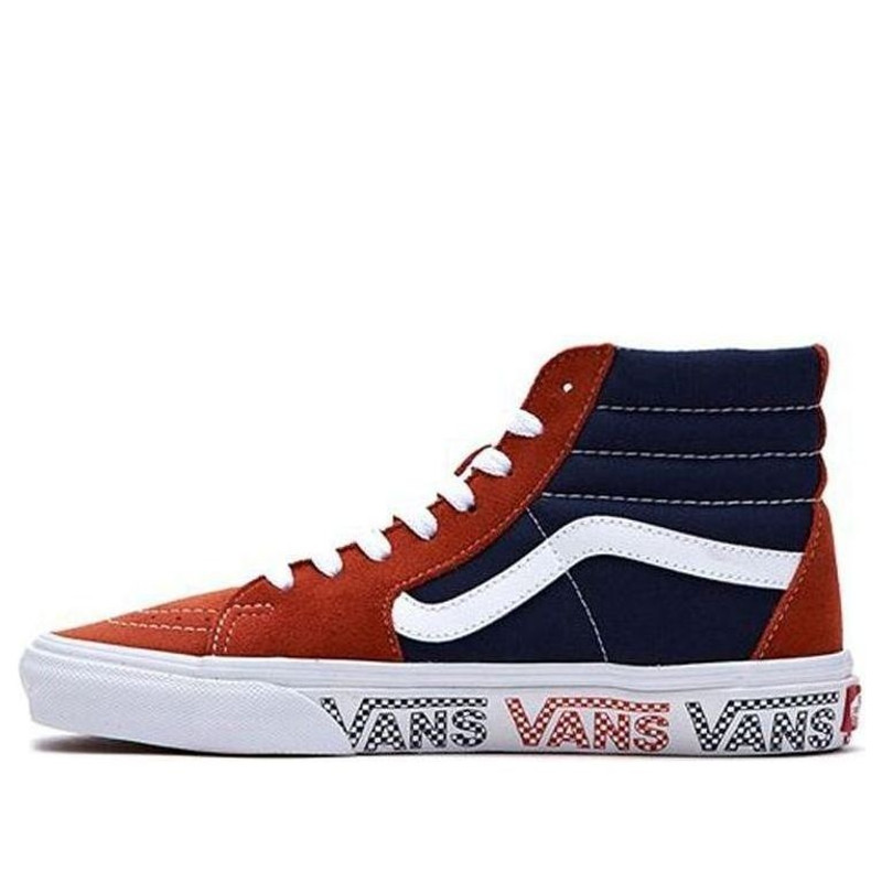 Vans Sk8-hi Orange Blue Splicing 'Black Brown' VN0A4BV6X0O - 1