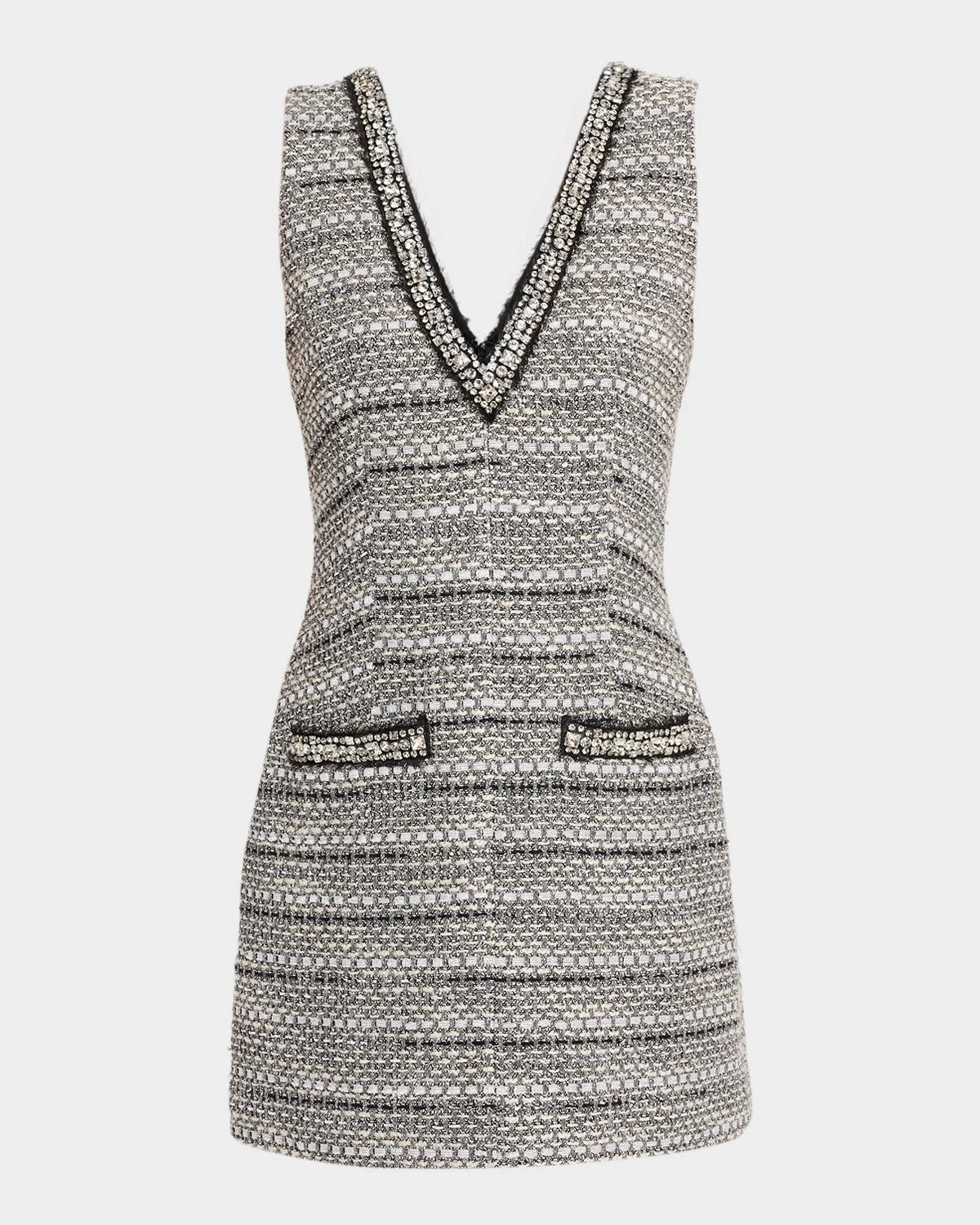 Odele Jeweled Tweed Mini Dress - 1