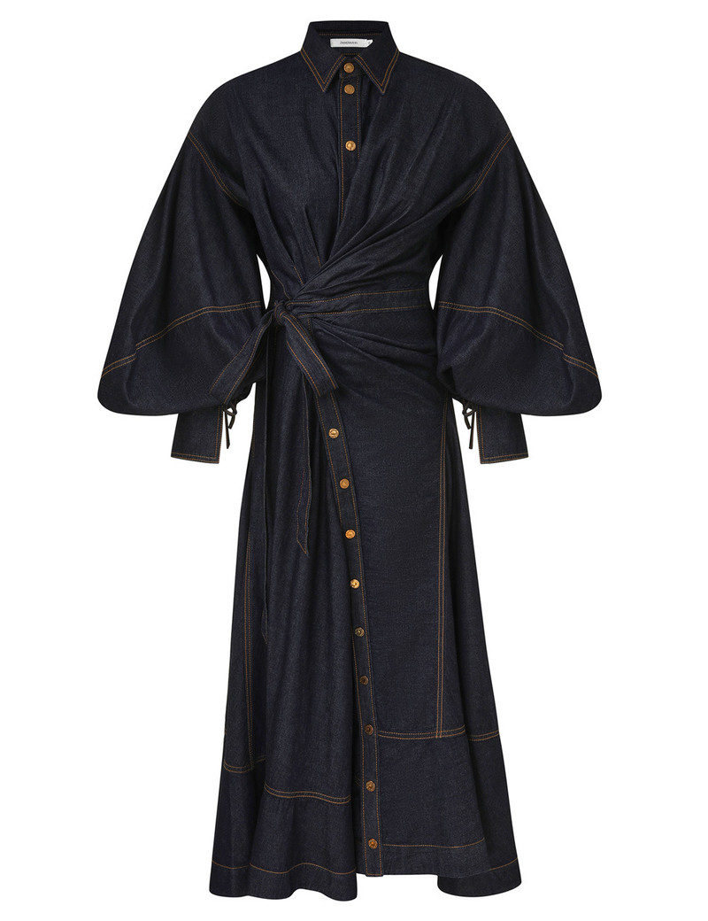 DENIM WRAP MAXI DRESS 1