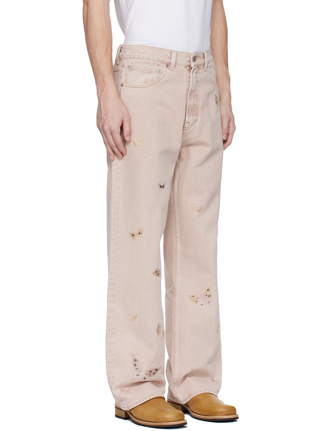 Pink Third Cut Jeans - 2
