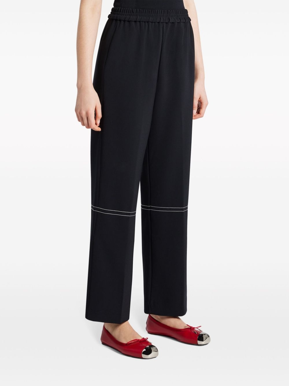 Vitesse contrast-stitch straight-leg trousers - 3