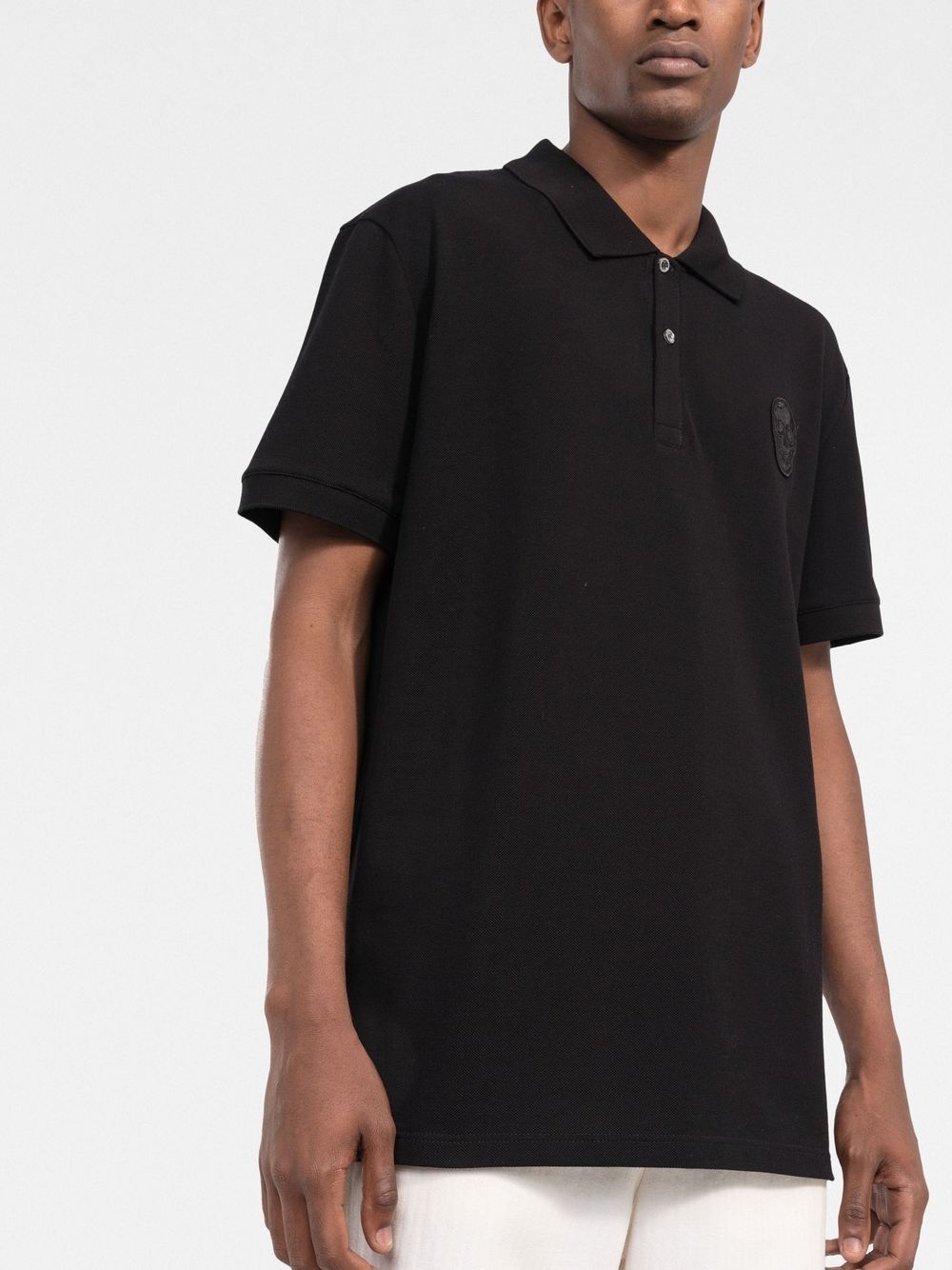 skull patch polo shirt - 3