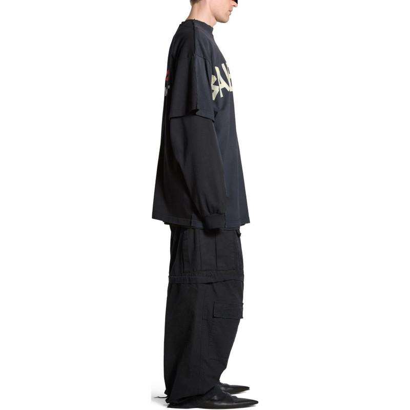 Balenciaga Double Front T-shirt 'Washed Black' 791615TQVQ61021 5
