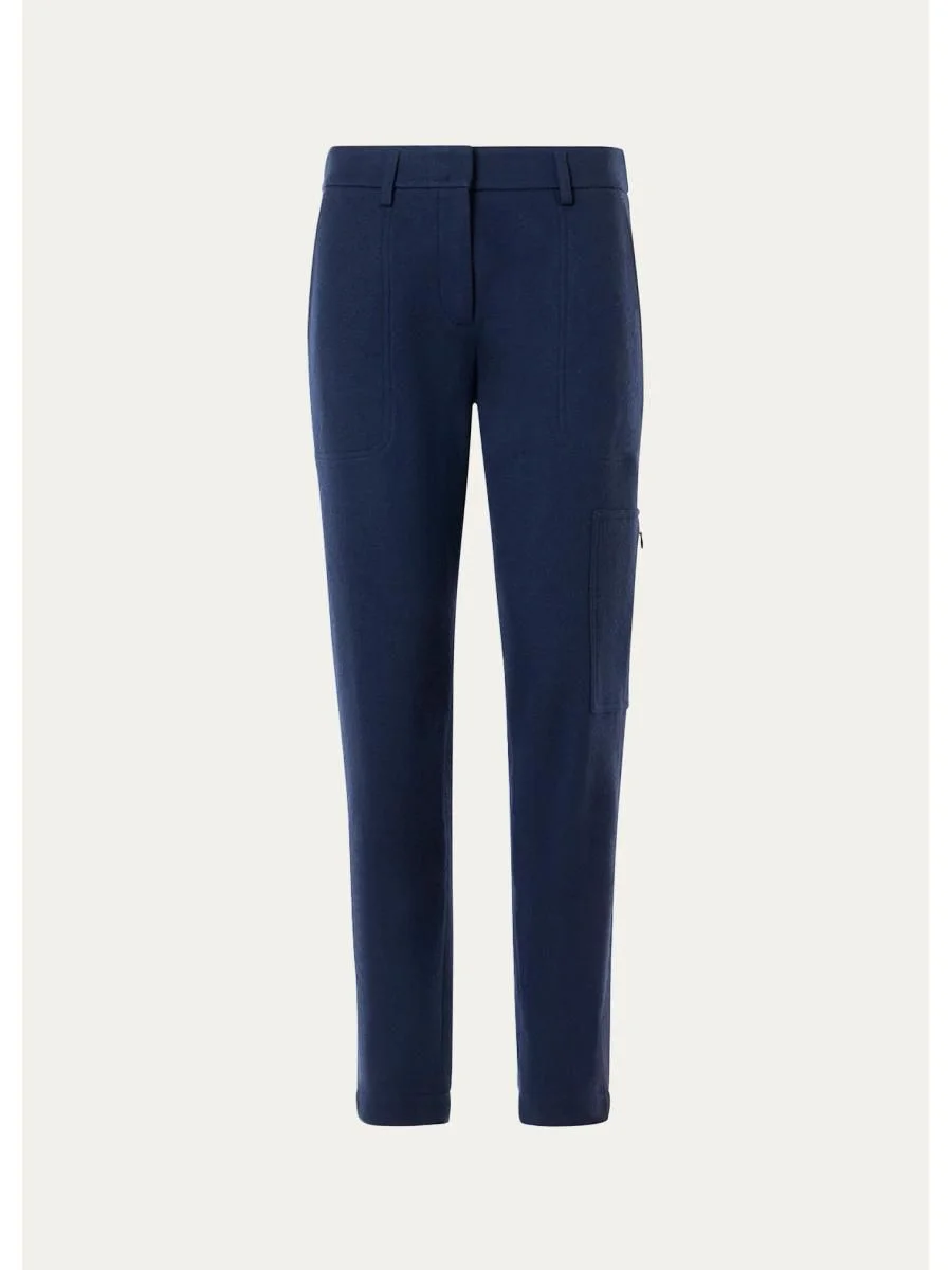 Mila Wool Tapered-Leg Ankle Cargo Pants - 1