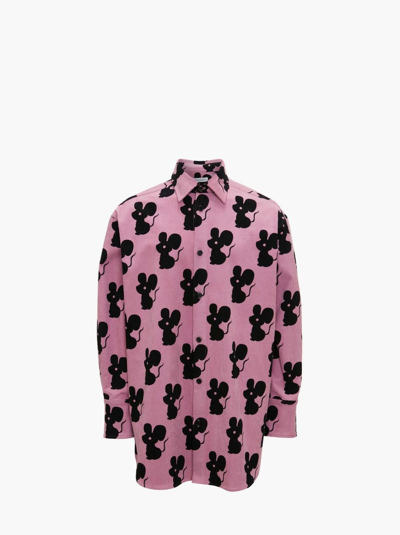 ALL OVER MOUSE OVERSIZED CORDUROY SHIRT 1