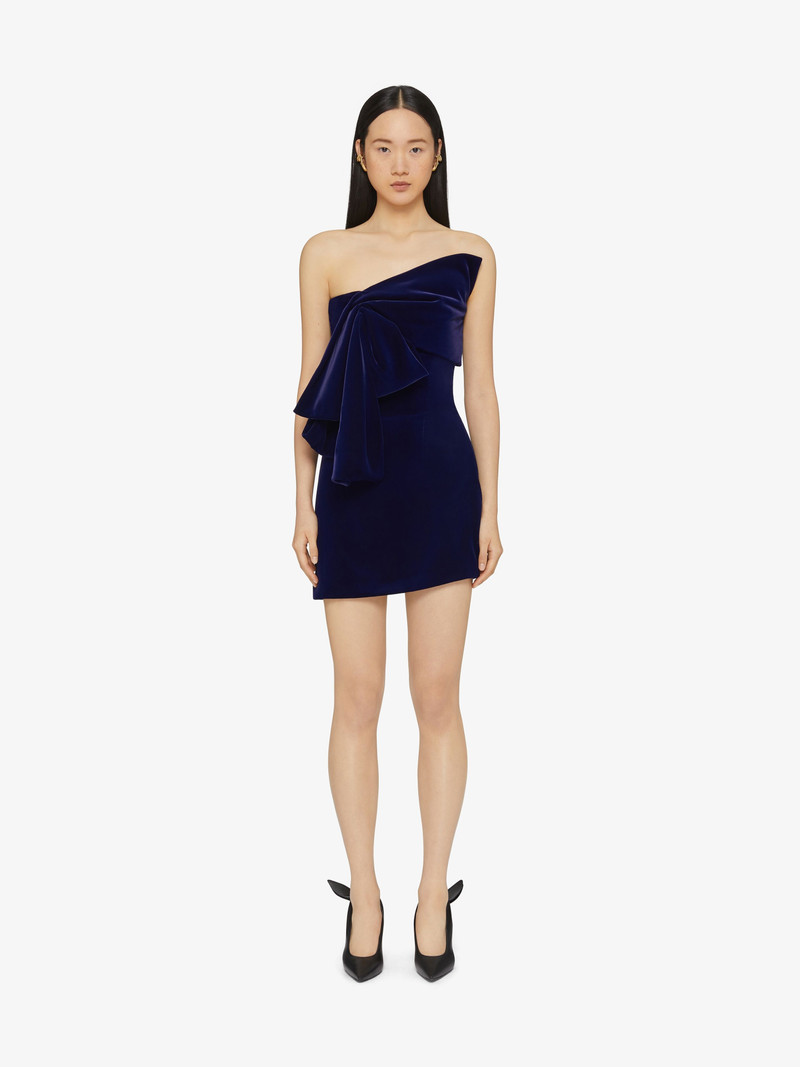 Givenchy BUSTIER DRESS IN VELVET WITH OVERSIZED BOW outlook