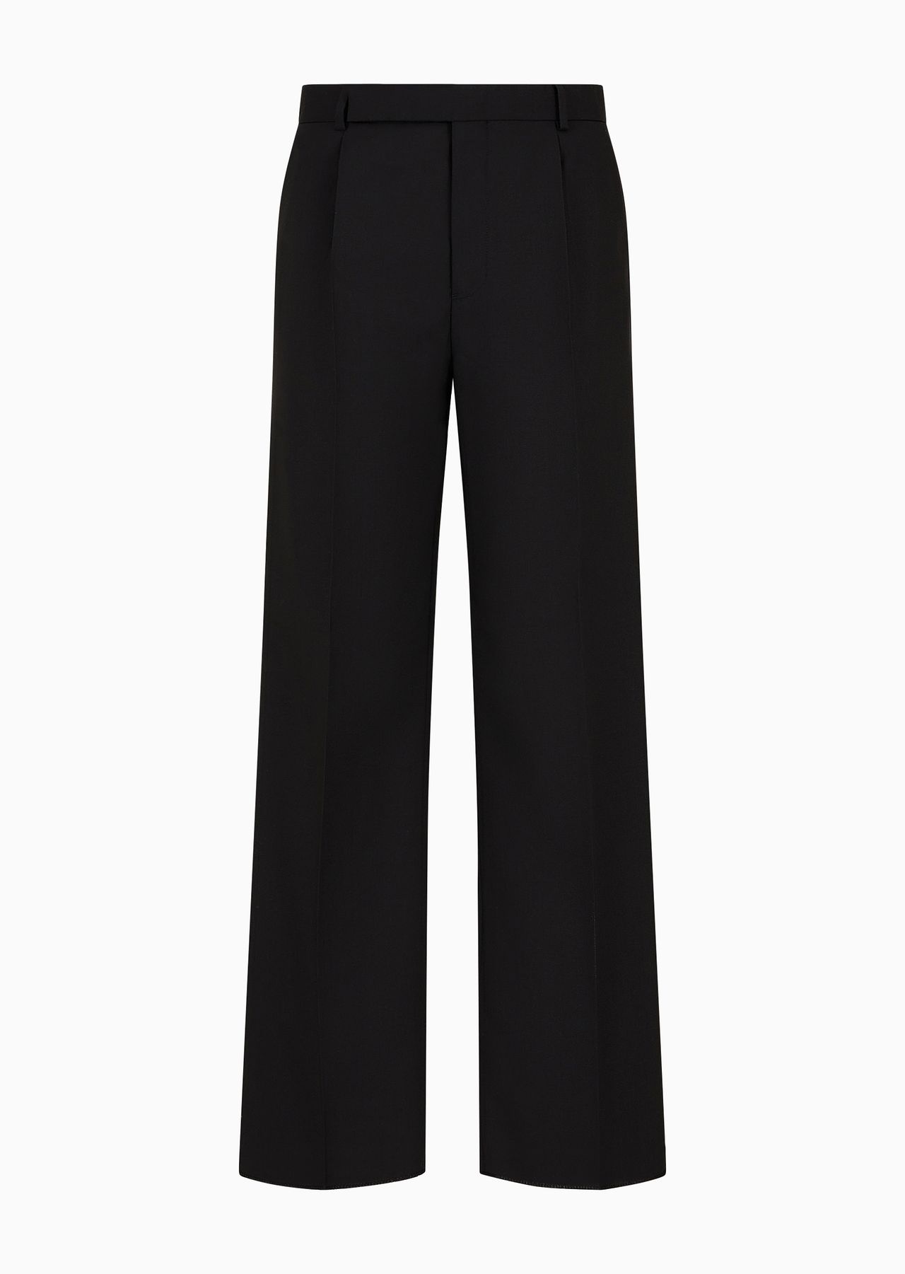 Trousers with a pleat in a natural stretch tropical light wool - 1