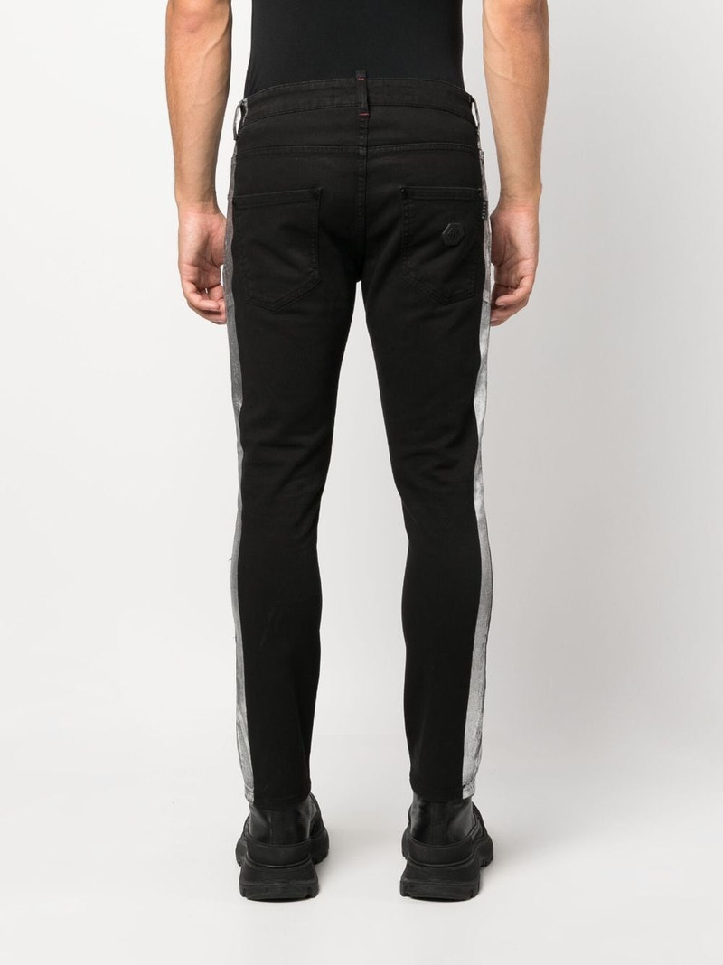 stripe-detail skinny jeans 4