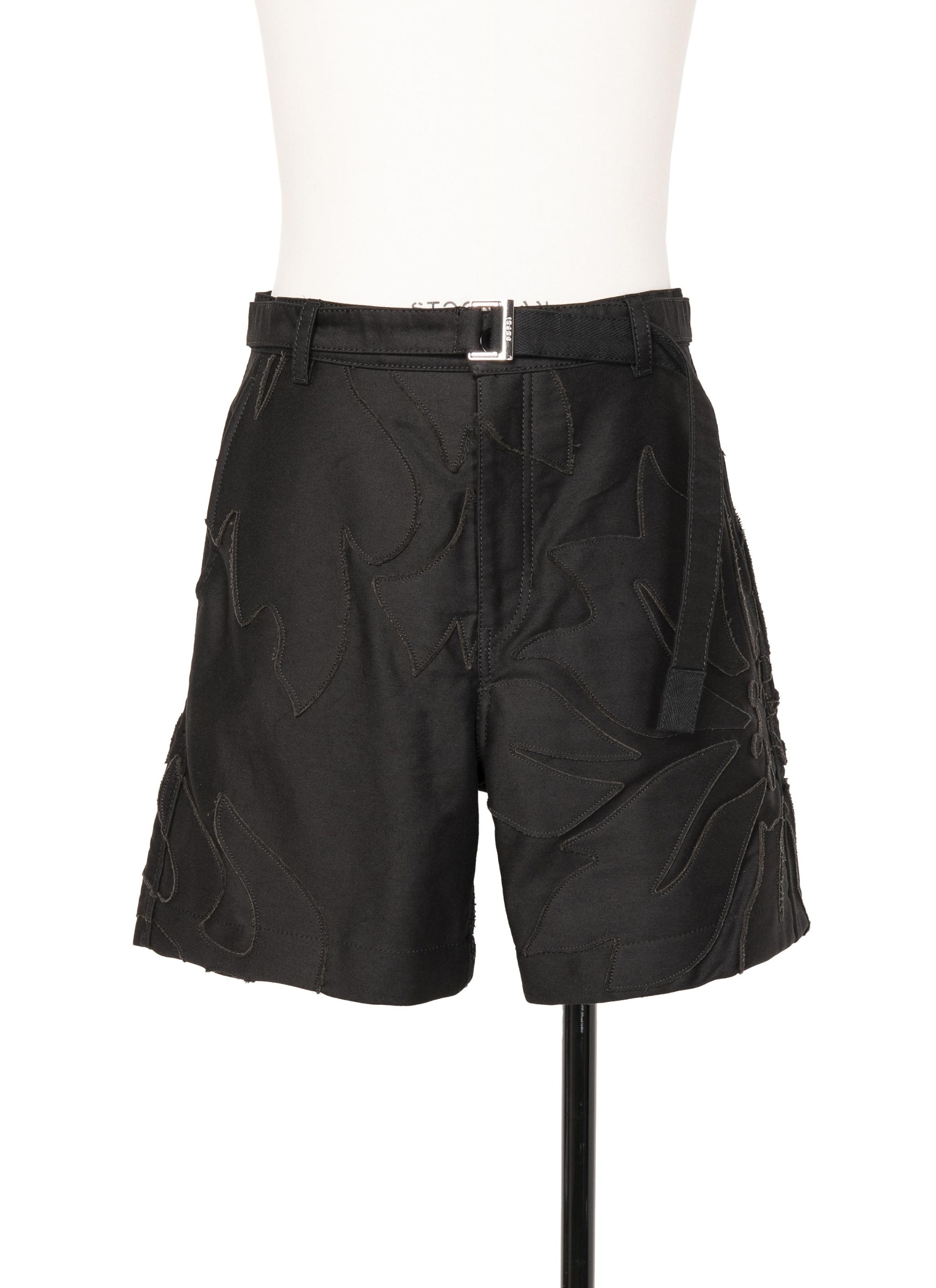 Moleskin Embroidered Patch Shorts - 1