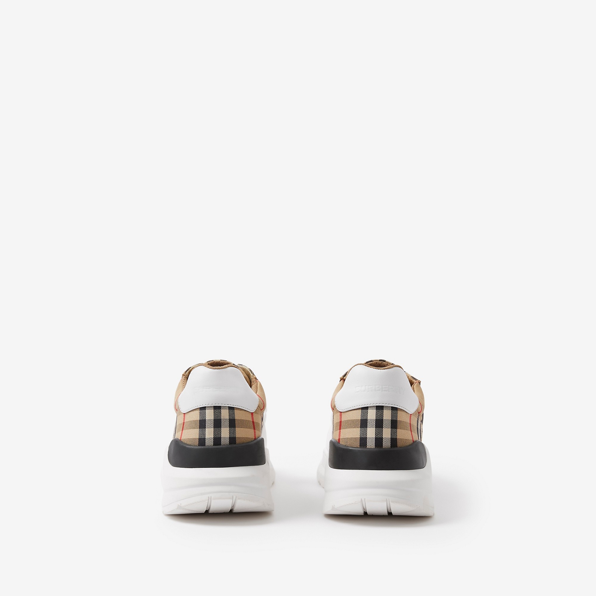 Vintage Check, Suede and Leather Sneakers - 4