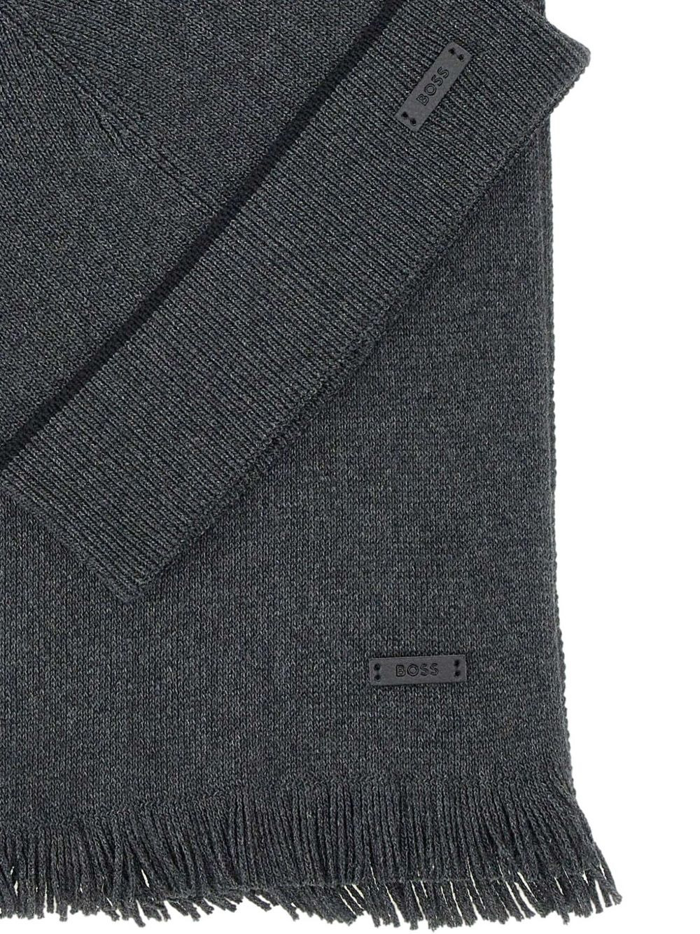 stripe-detail hat set - 3