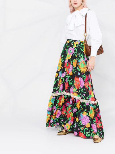 GUCCI Ken Scott-print viscose skirt outlook