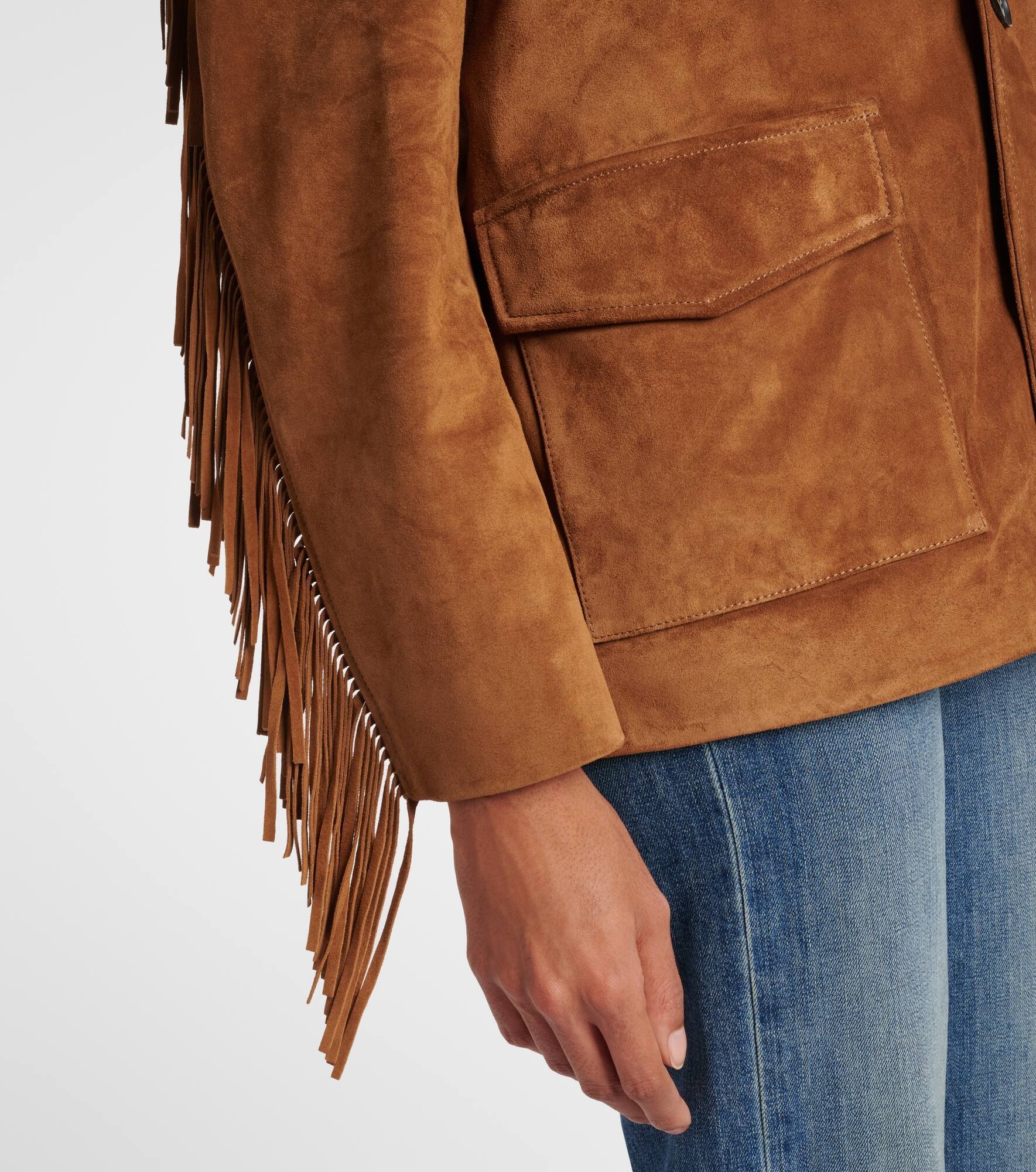Maelle fringed suede jacket - 5
