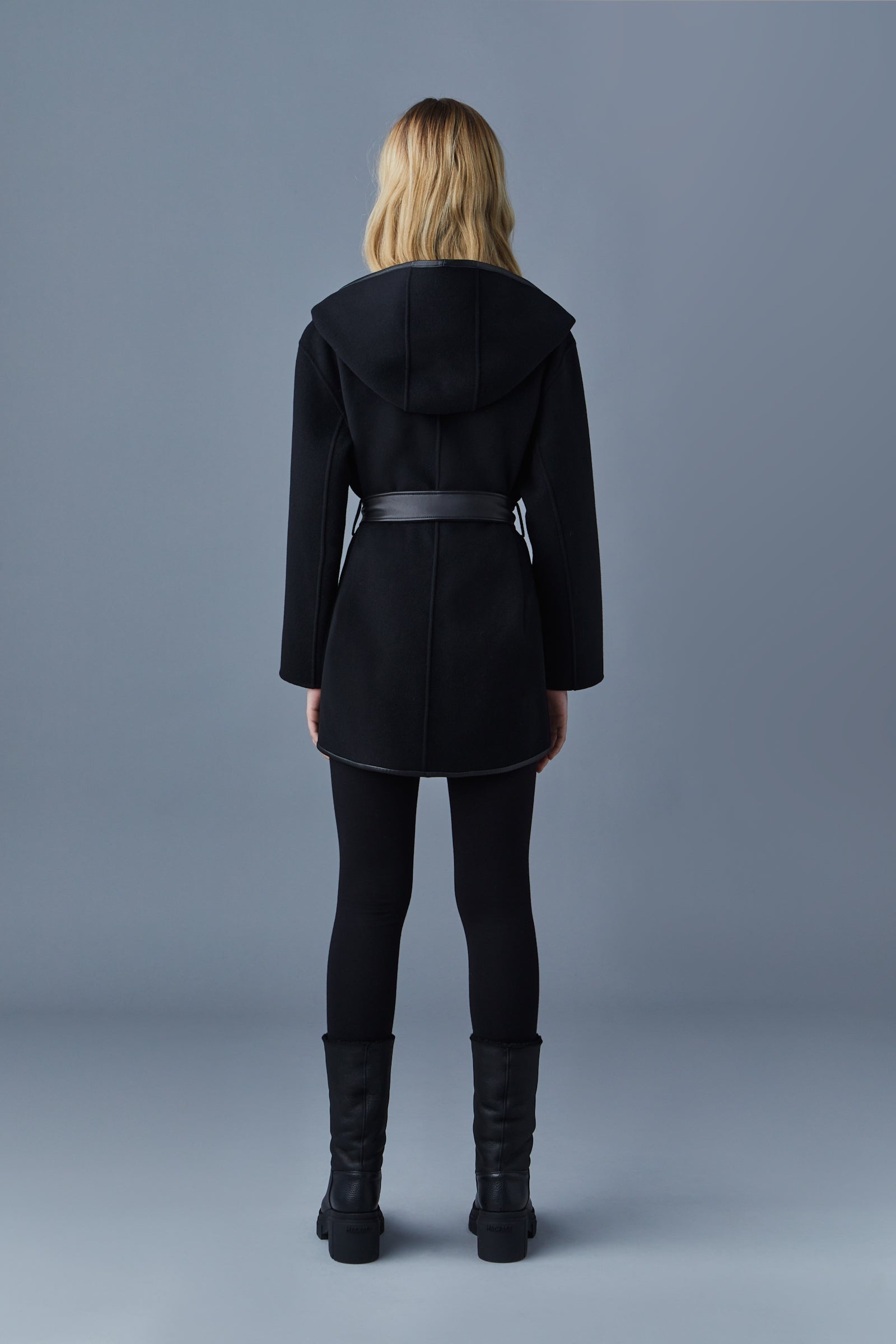 AMINA double-face wool robe coat - 4