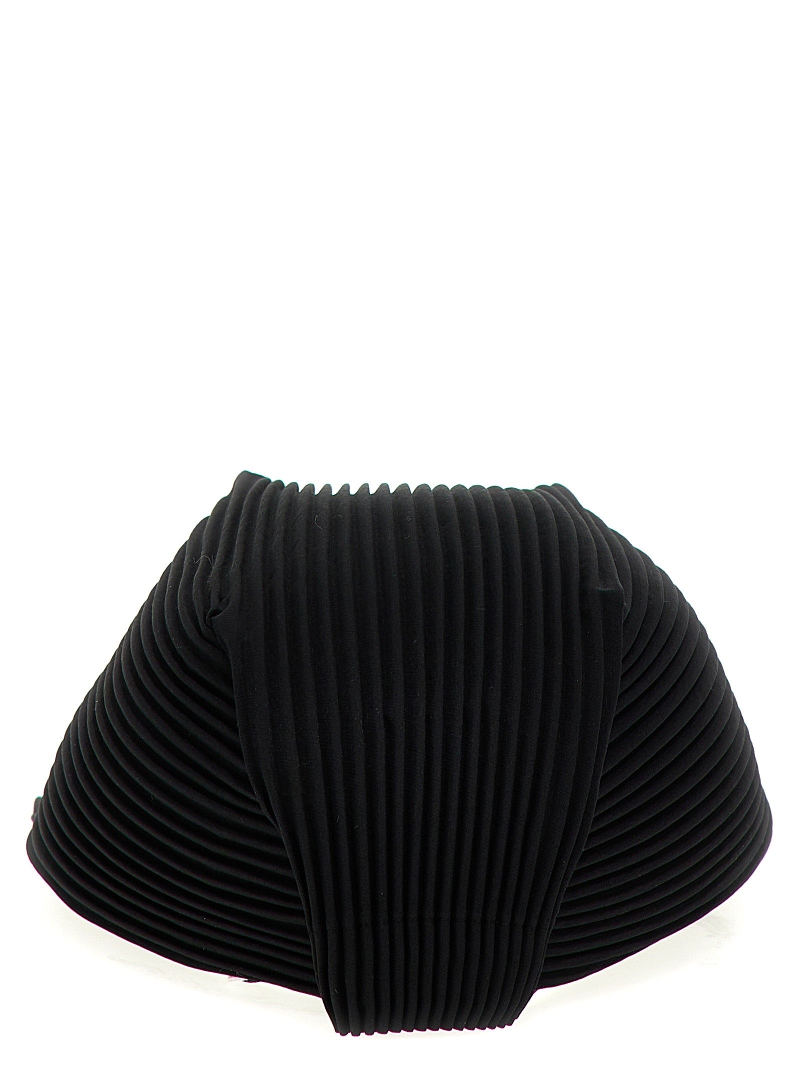 Pleated Baseball Cap Hats Black - 3