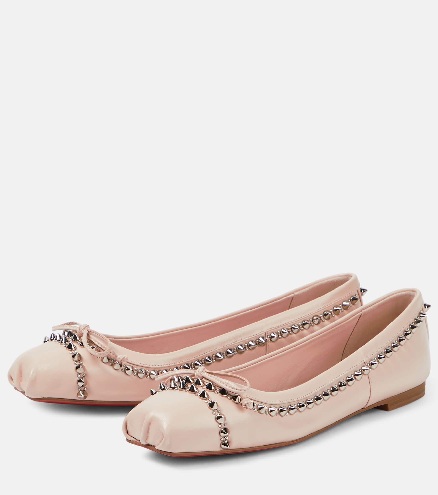 Mamadrague spiked leather ballet flats - 5