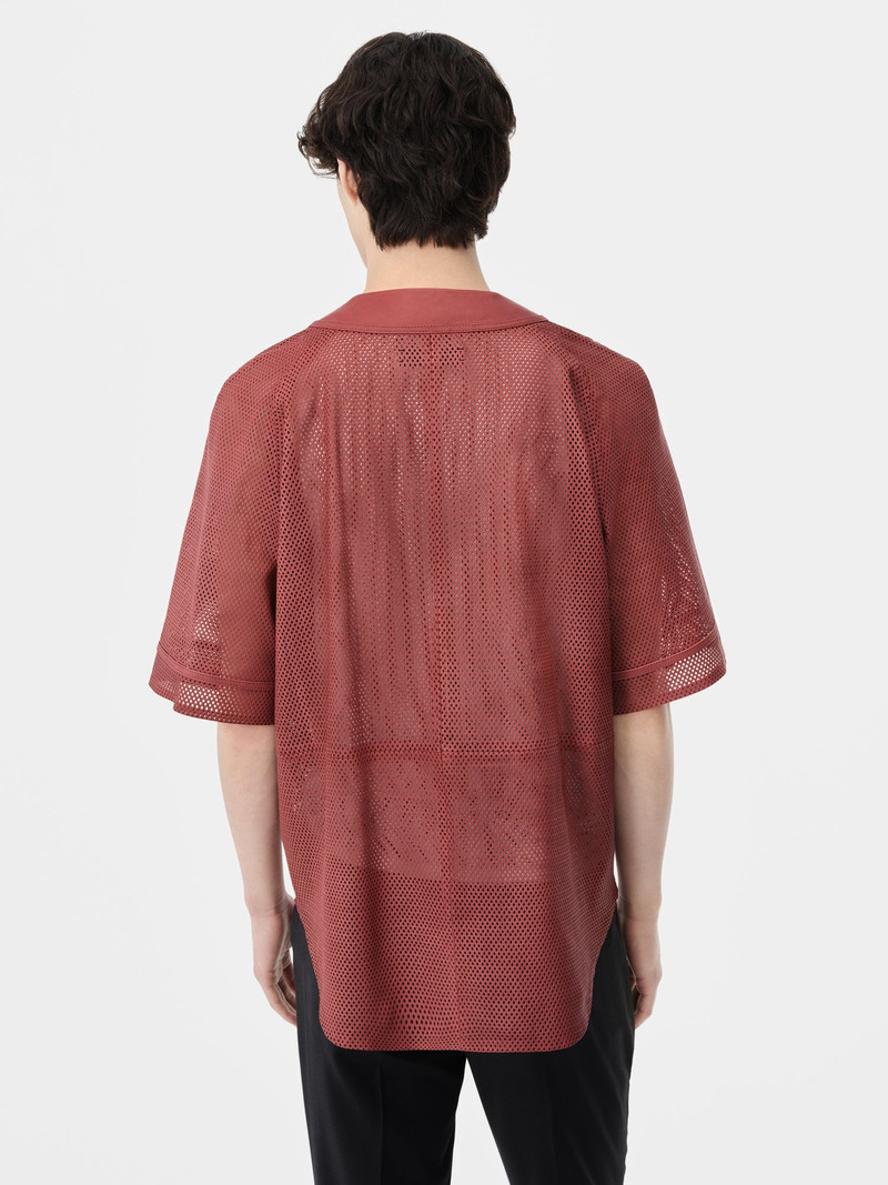 AMIRI MA PERFORATED BASEBALL SHIRT outlook