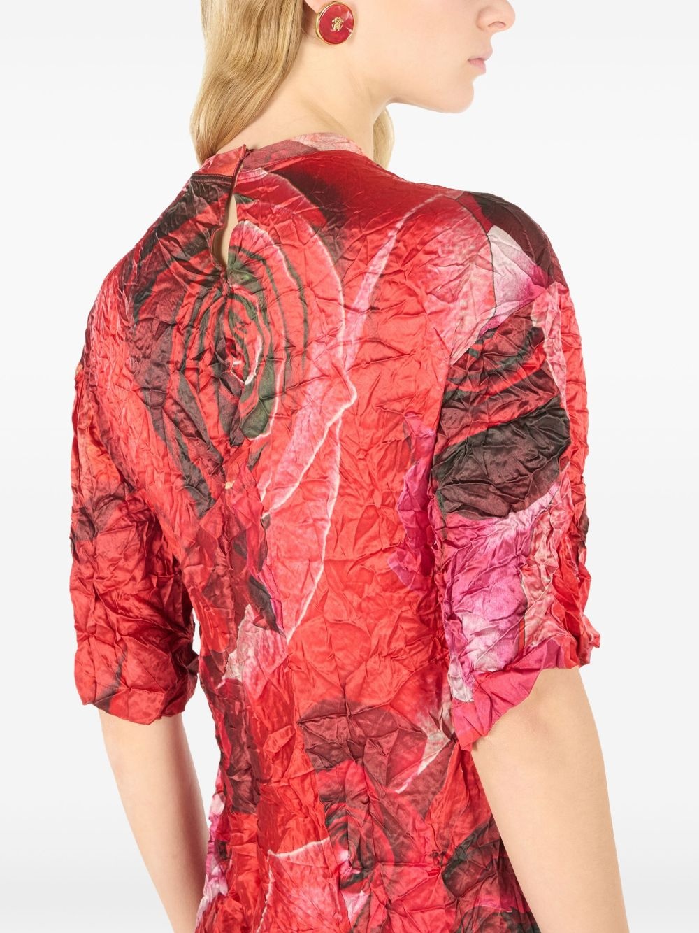 floral-print asymmetric dress - 6