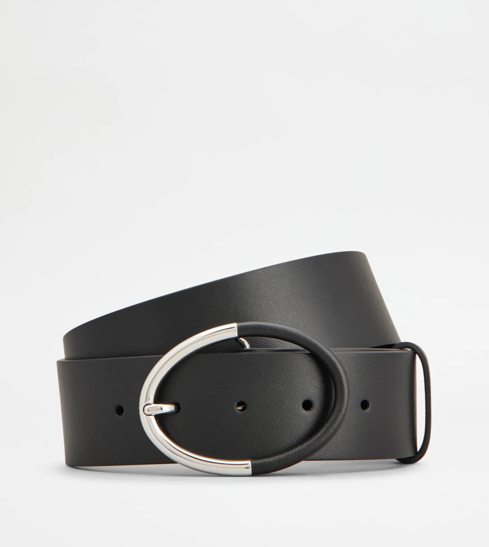 BELT IN LEATHER - BLACK - 1