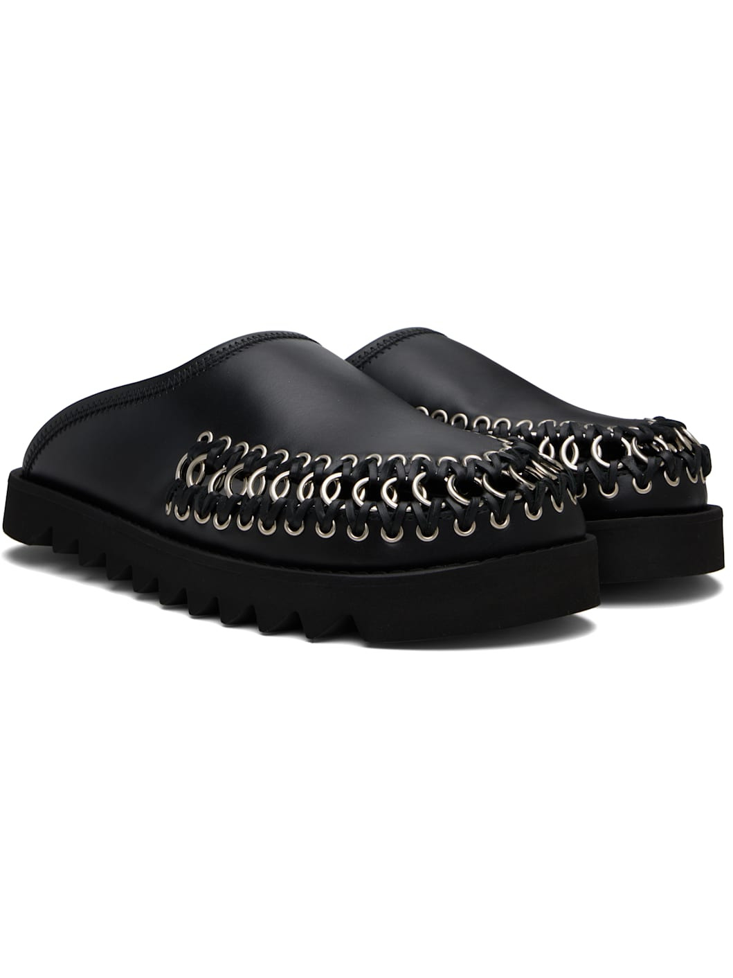 Black Leather Loafers - 4