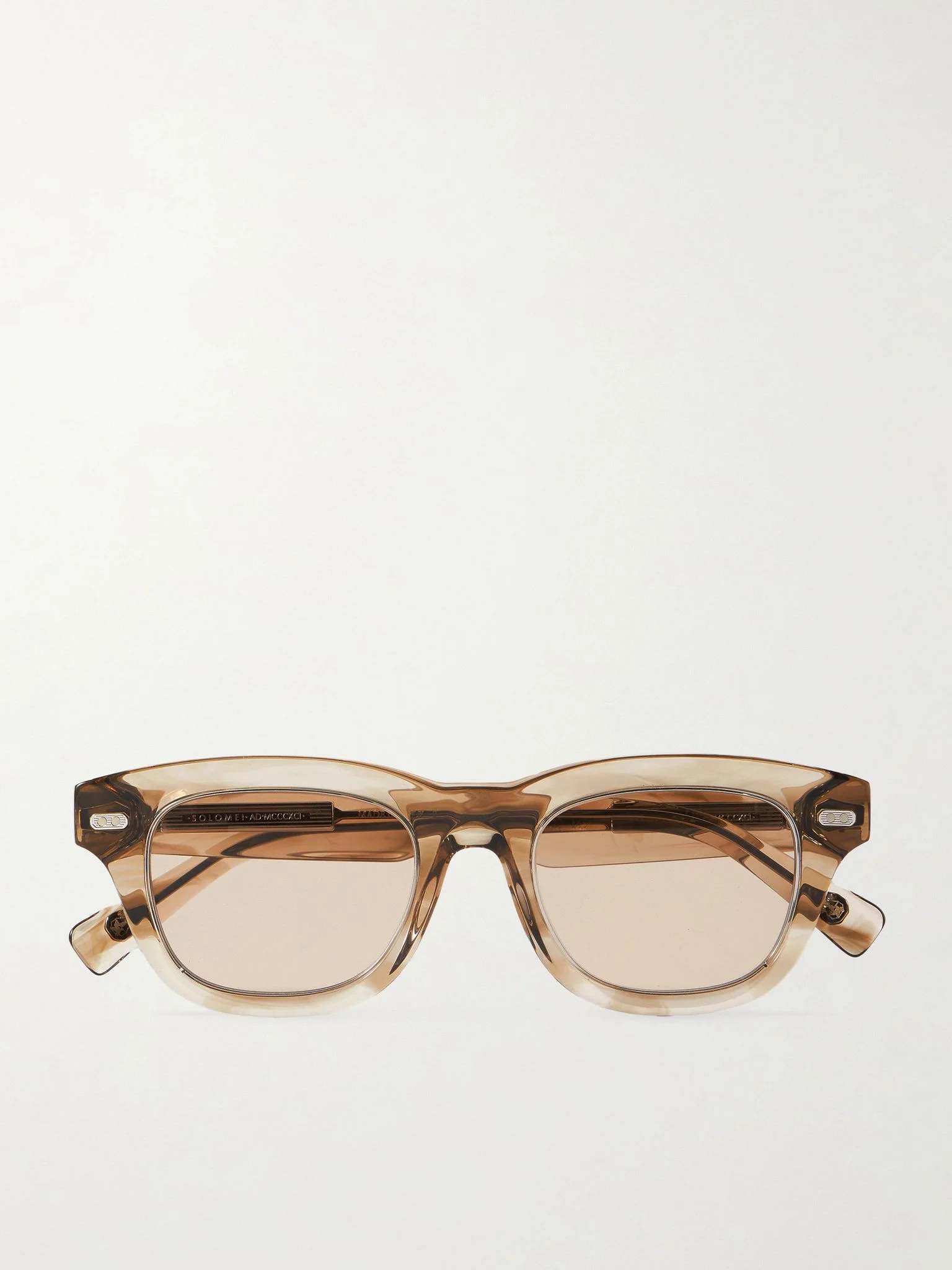 D-frame acetate sunglasses Beige - 1