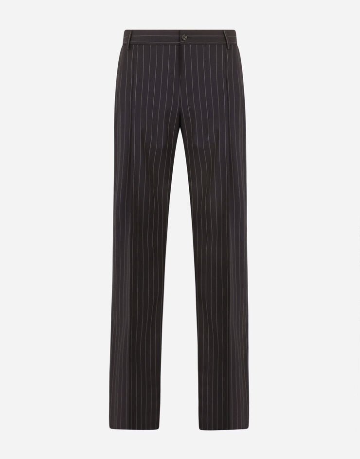 Pinstripe stretch wool pants - 3