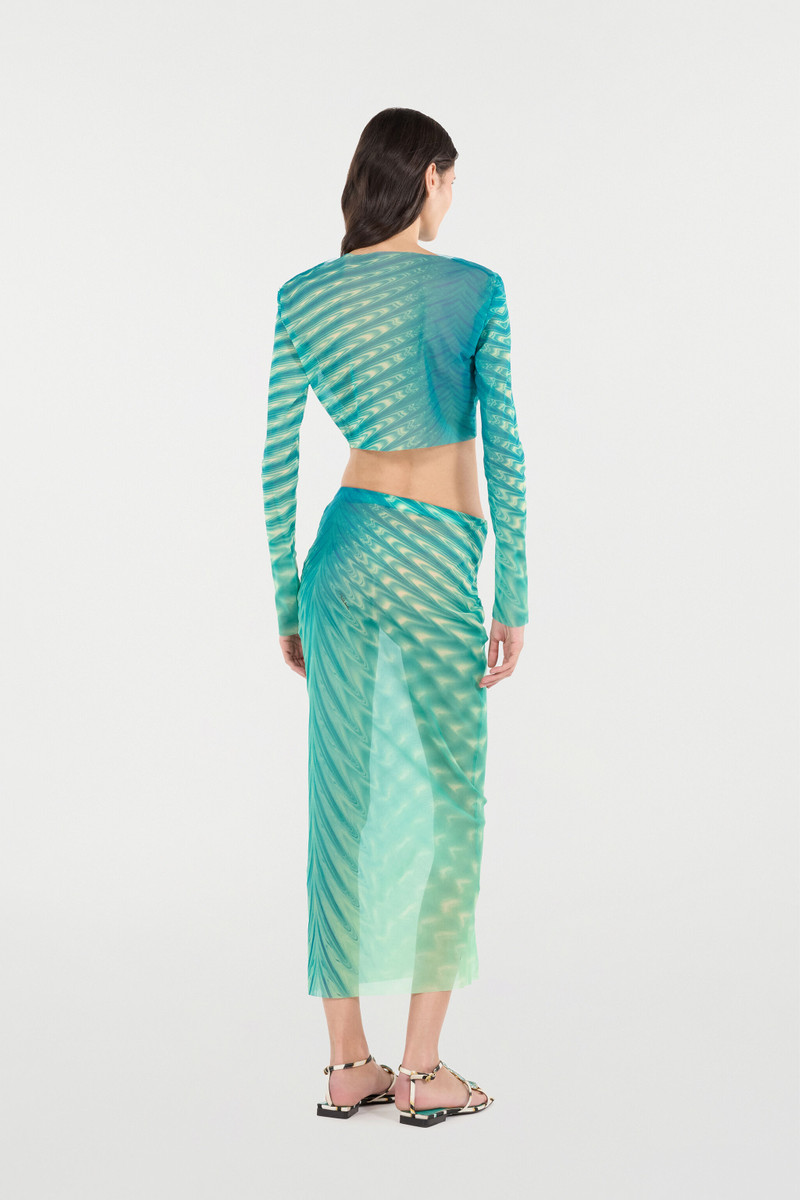 Psychedelic-Print Top And Skirt Set 4