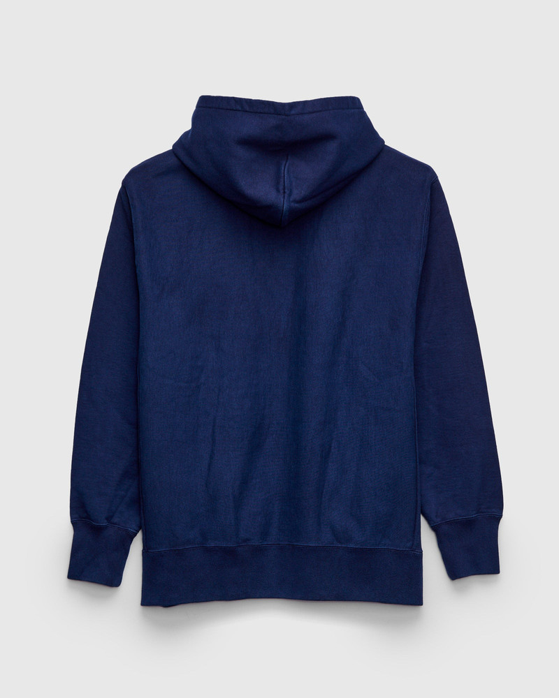 Blue Blue Japan Organic Hand-Dyed Pullover Hoodie in Indigo outlook