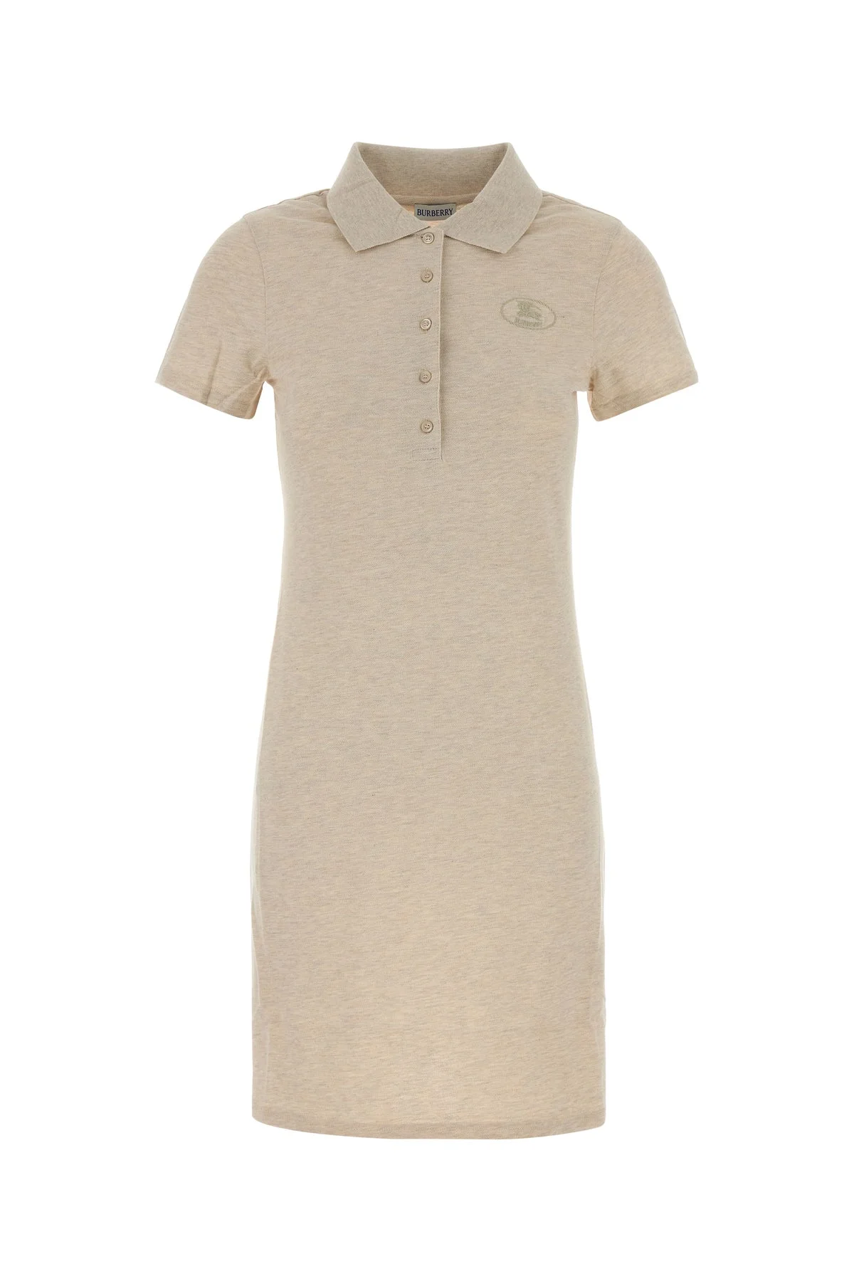 Melange sand piquet polo dress - 1