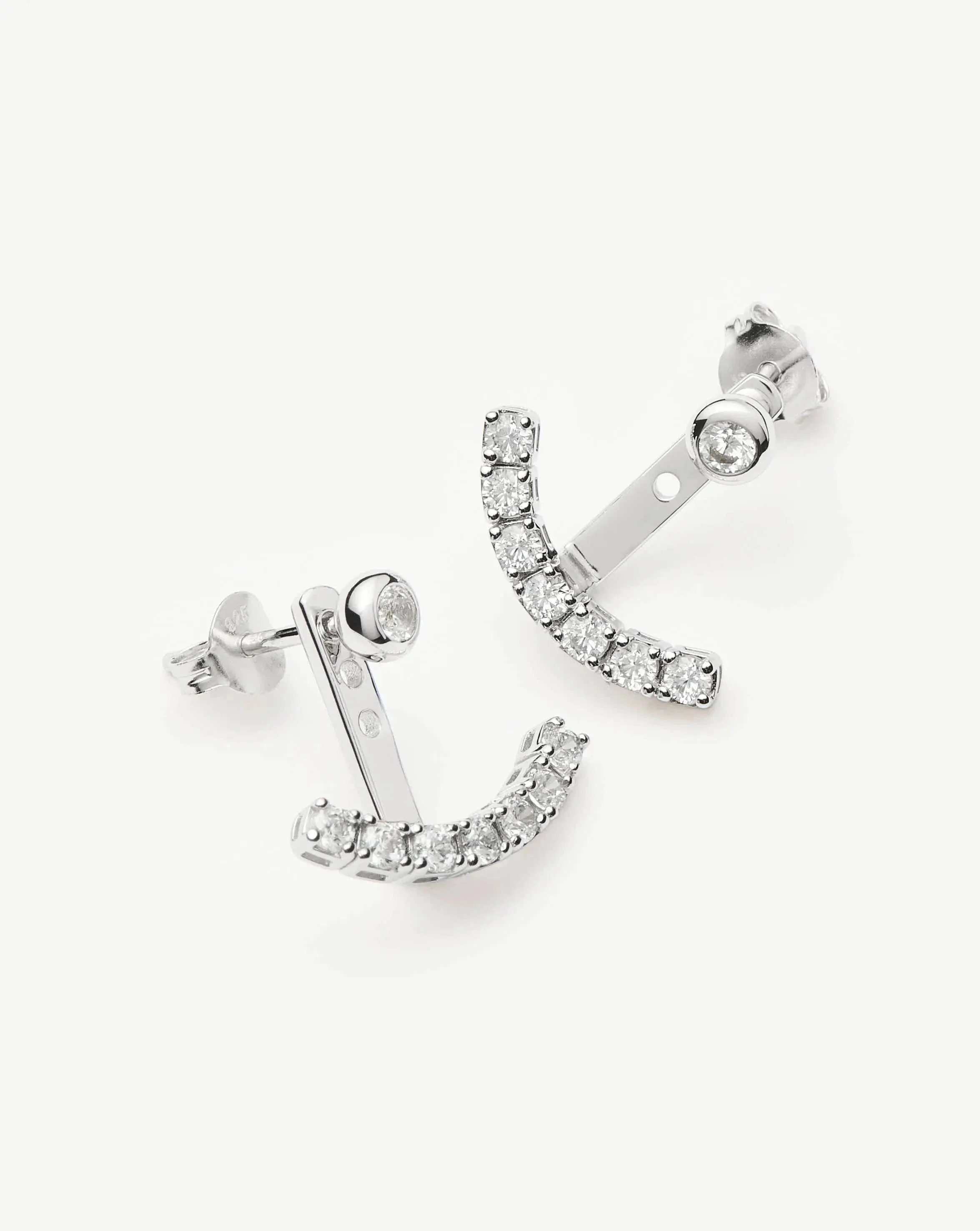 Tennis Ear Jacket Stud Earrings - 1