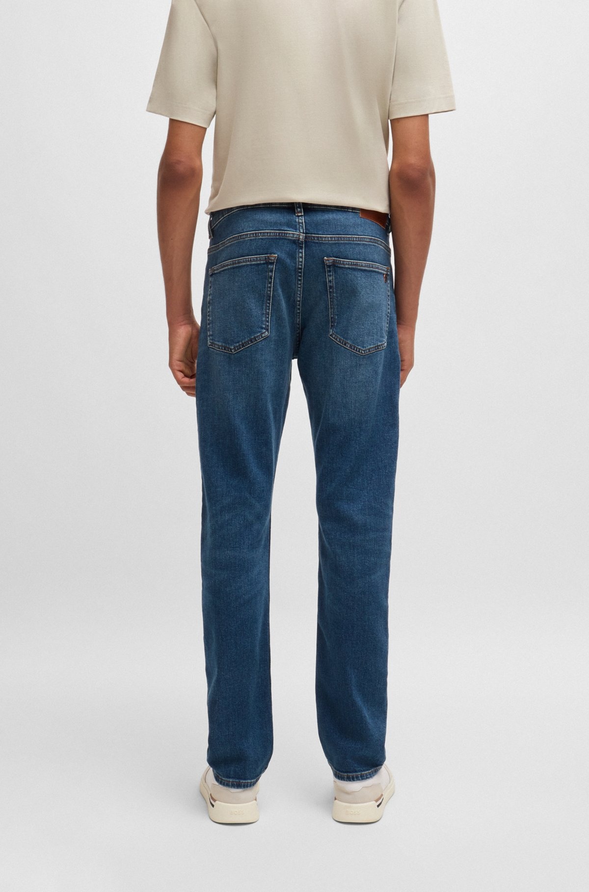 DELAWARE SLIM-FIT JEANS IN BLUE COMFORT-STRETCH DENIM - 4