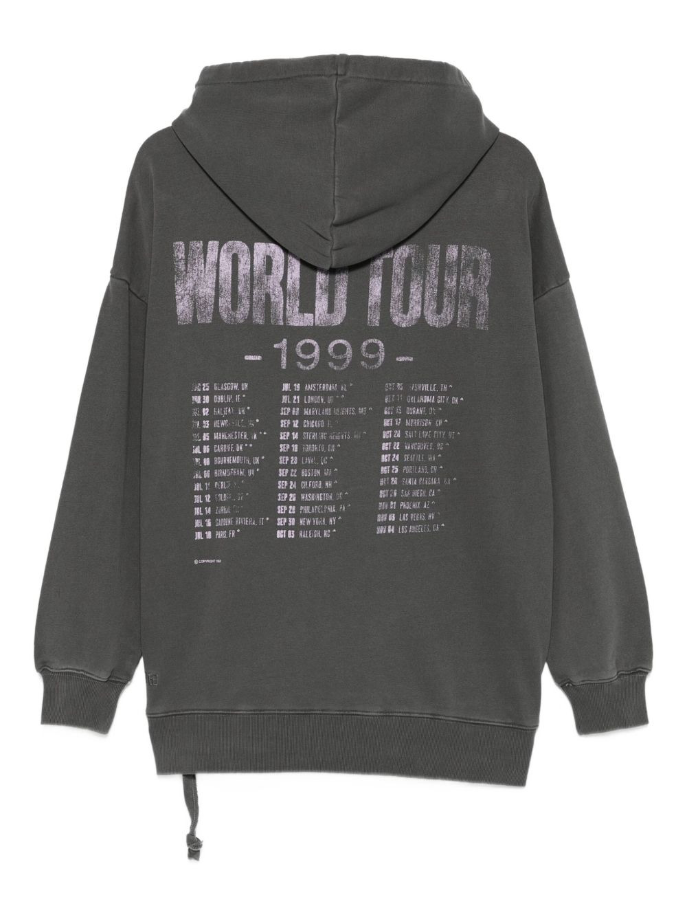 logo-print drawstring hoodie - 2