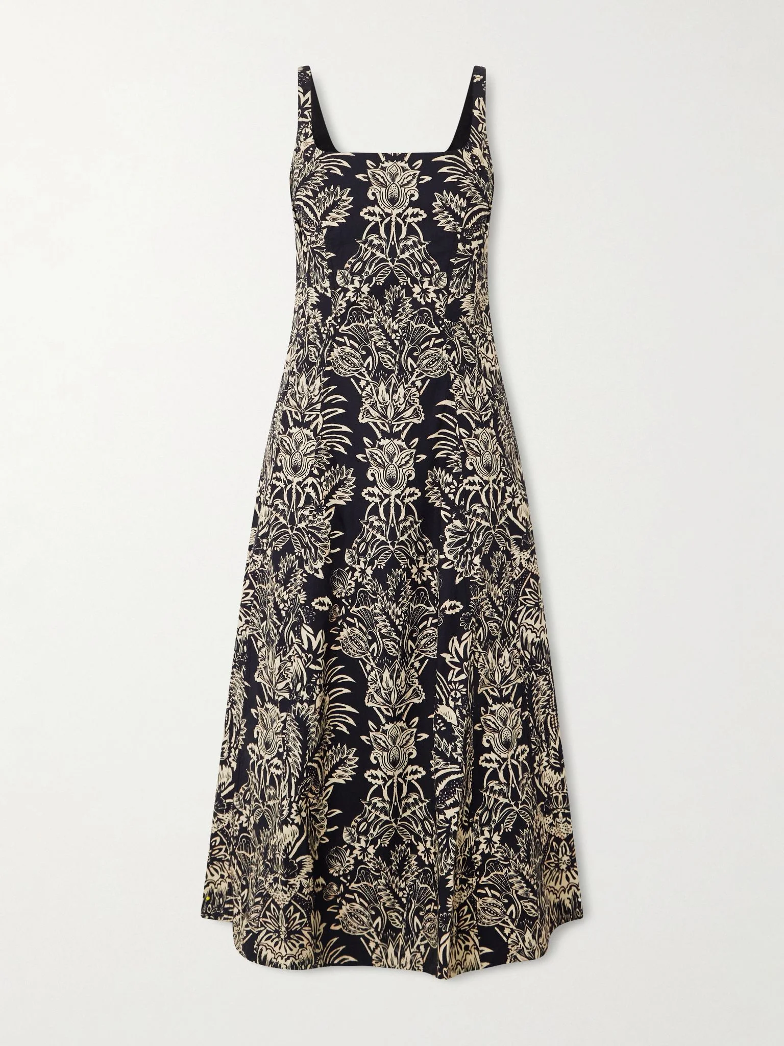 Natali floral-print cotton midi dress Navy - 1