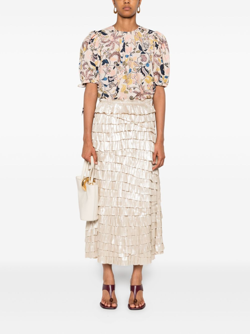 floral-print T-shirt - 2