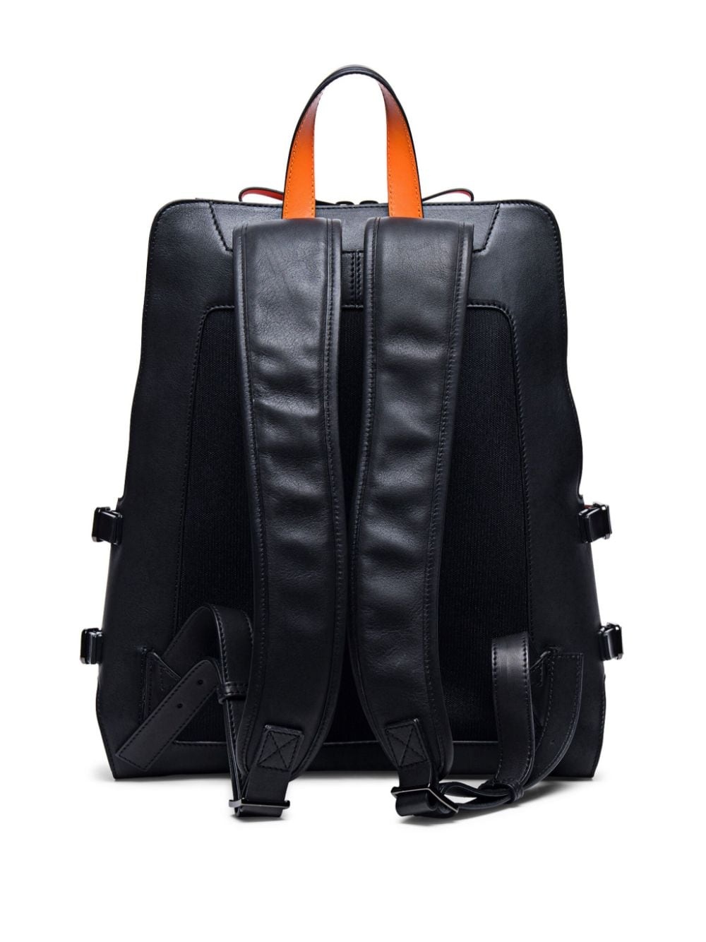 logo-debossed leather backpack - 2
