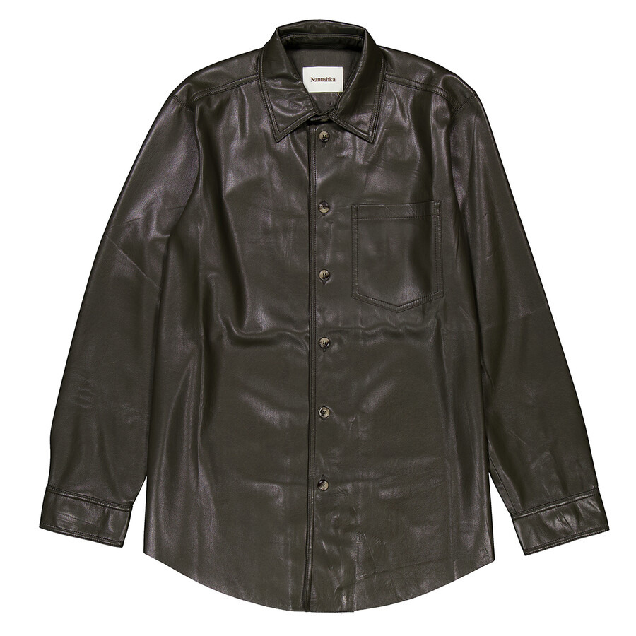 Nanushka Soil Landis Alt-Leather Shirt - 5