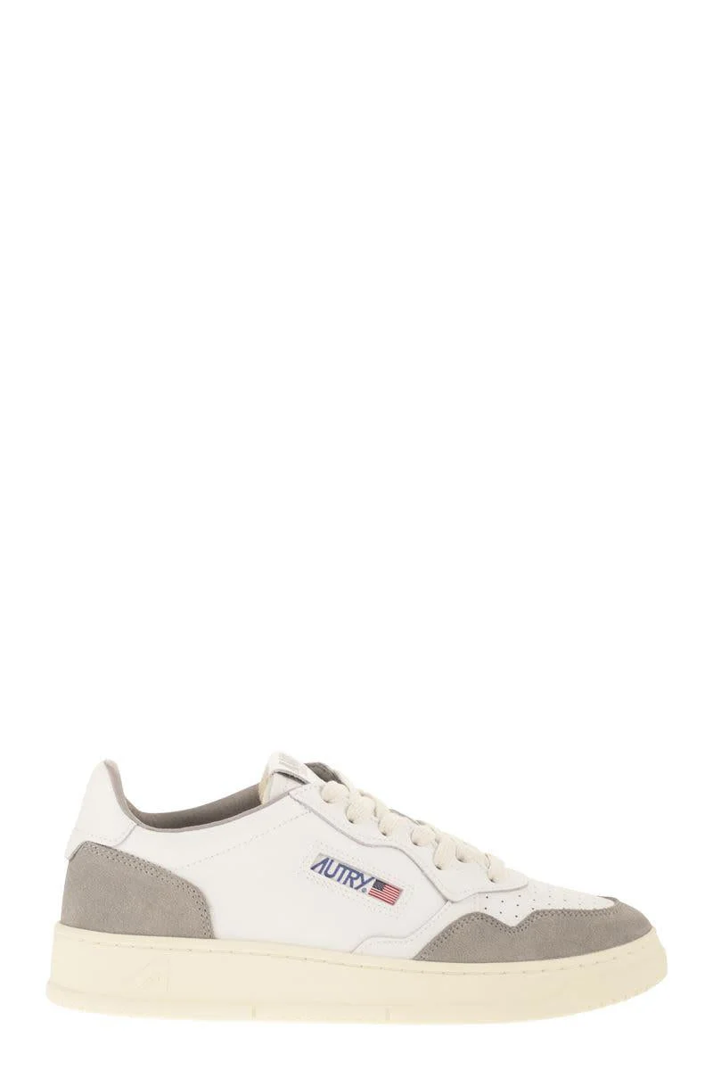 Autry Medalist Low - Leather And Suede Sneakers - 1