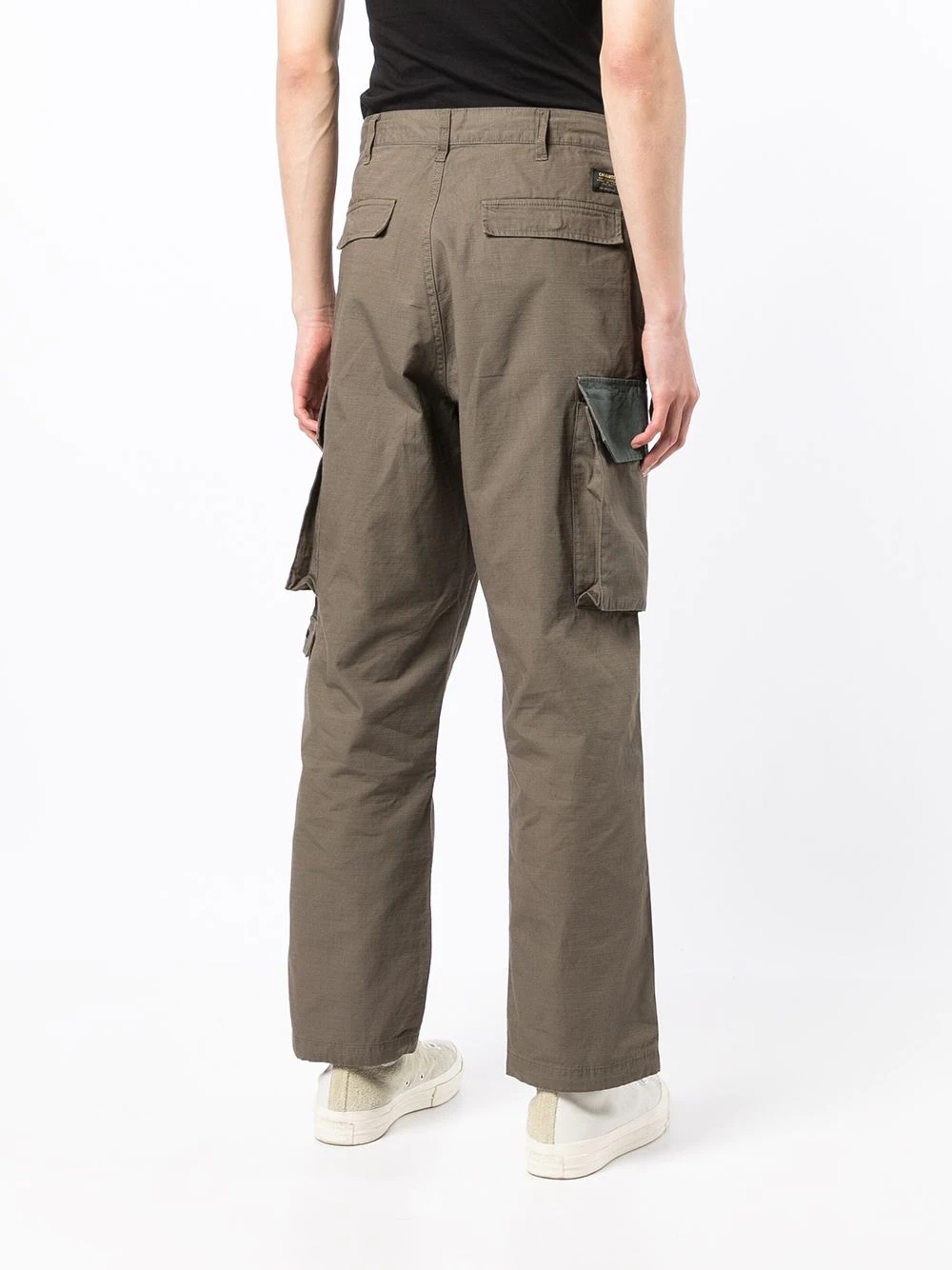 straight-leg cargo trousers - 4