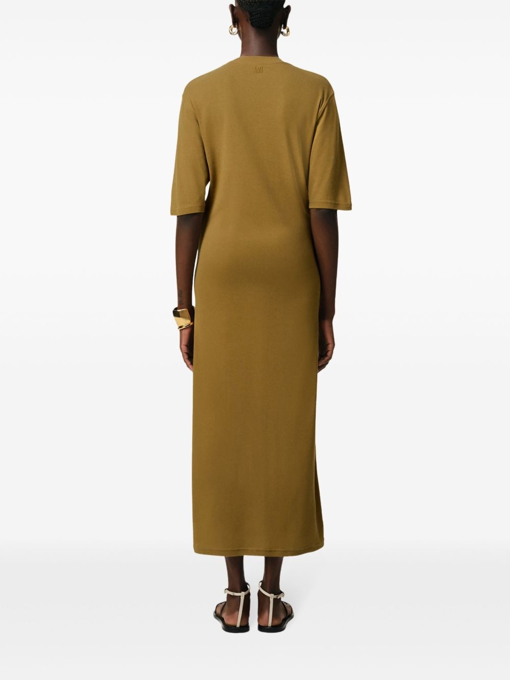 short-sleeve midi dress - 3