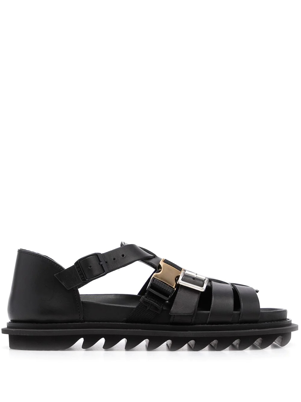 flat caged sandals - 1