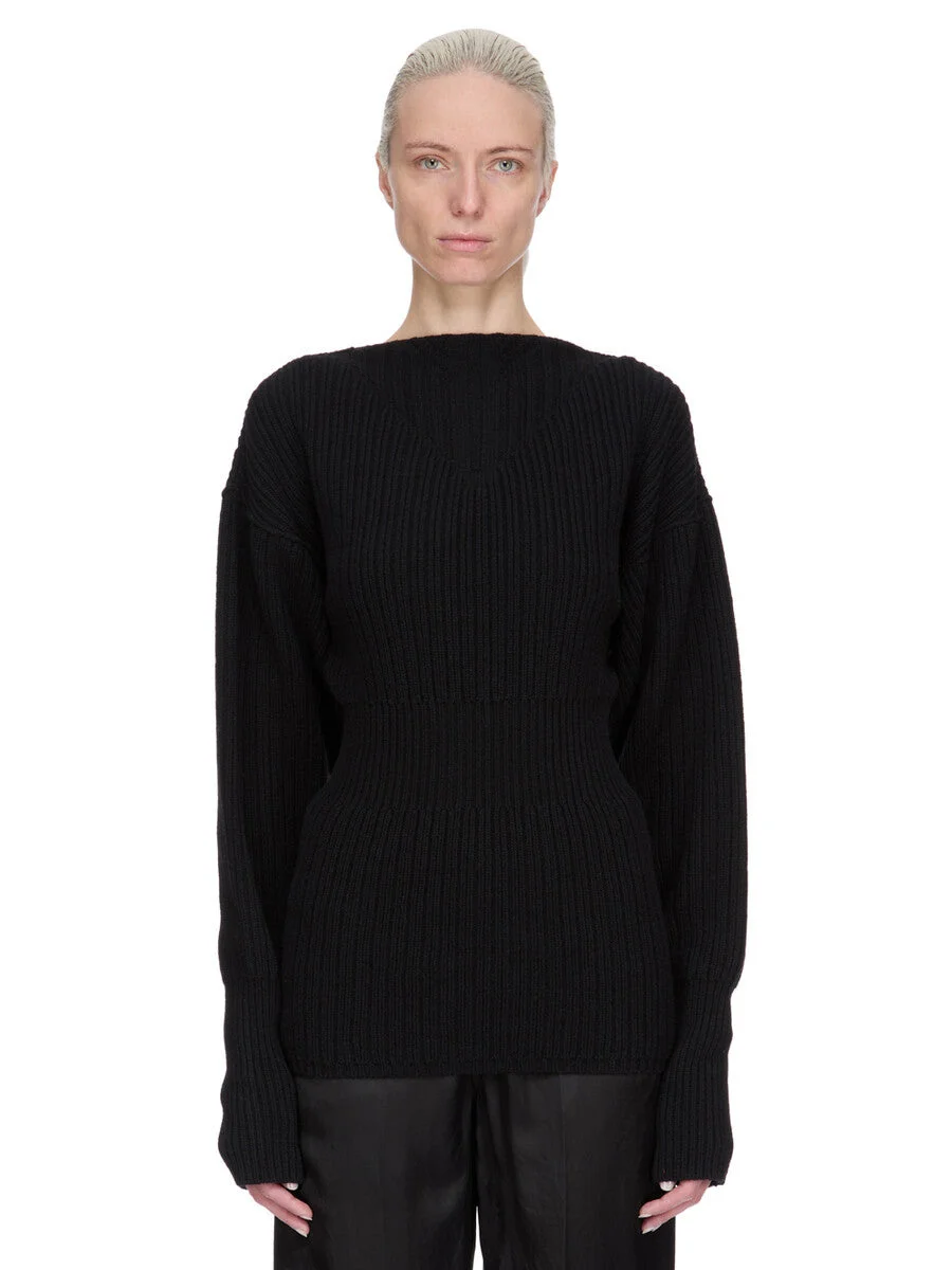 ribbed wool jumper - 1