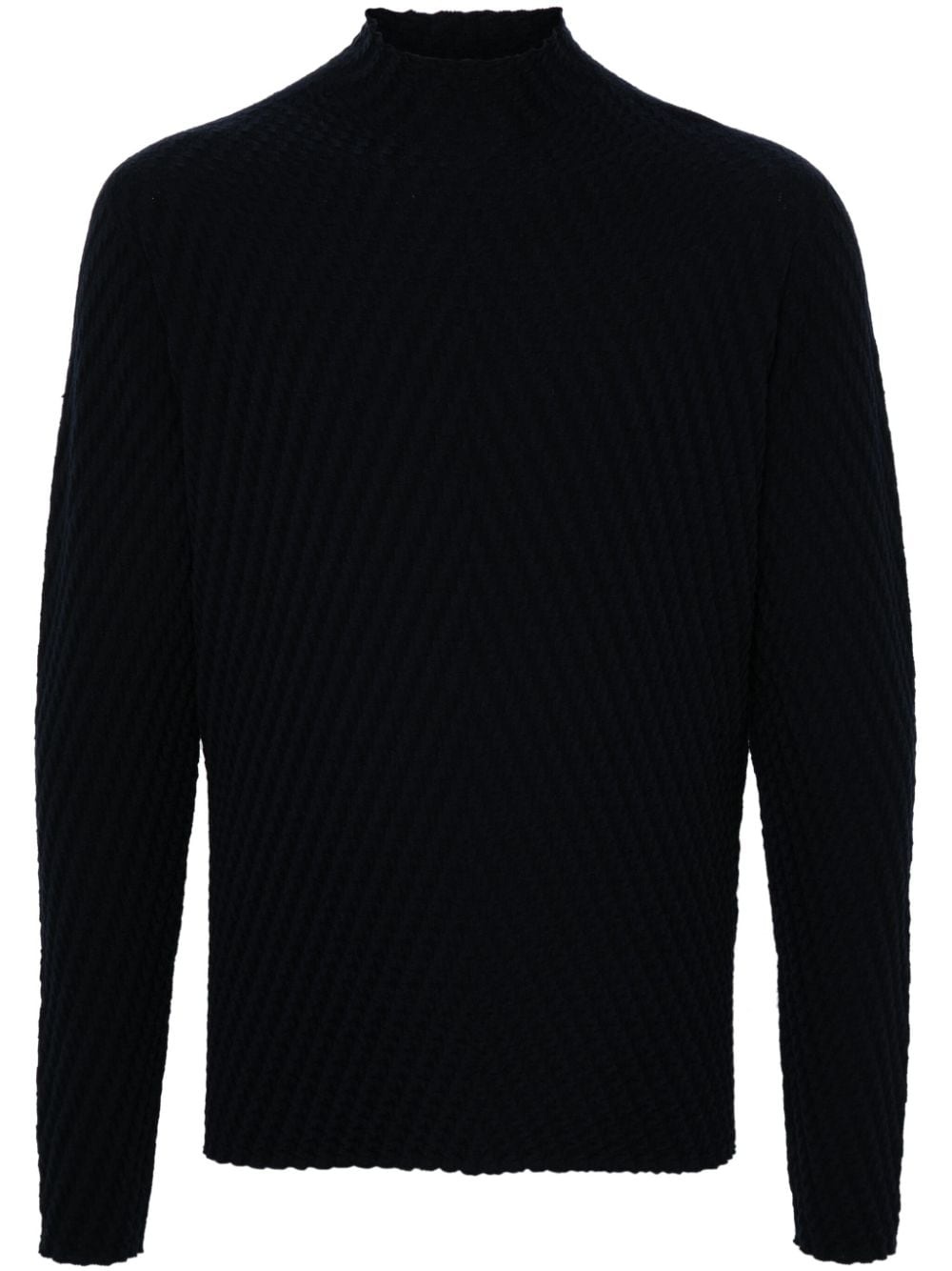 jacquard mock-neck sweater - 1