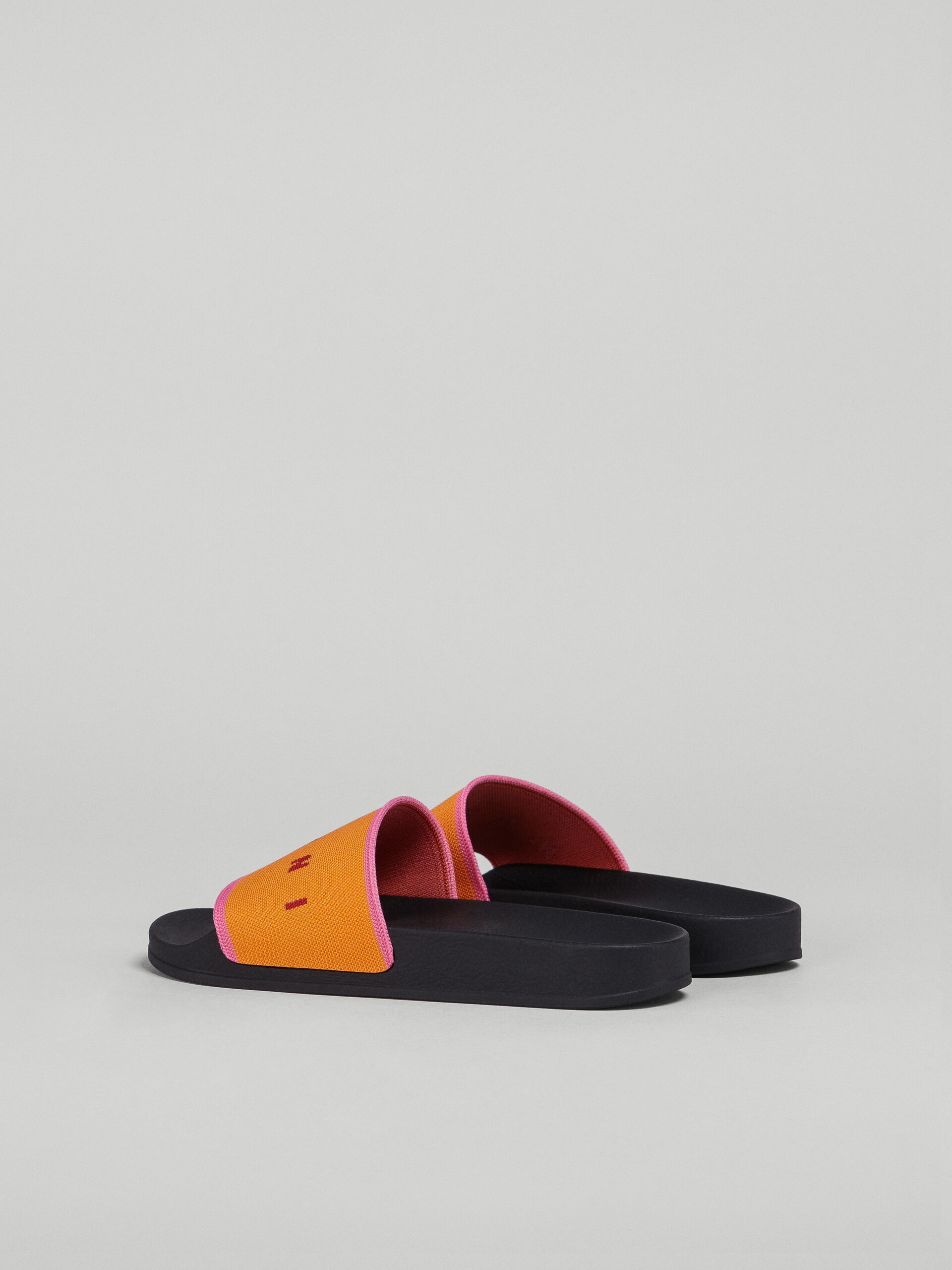 ORANGE AND PINK STRETCH LOGO JACQUARD SLIDE - 3